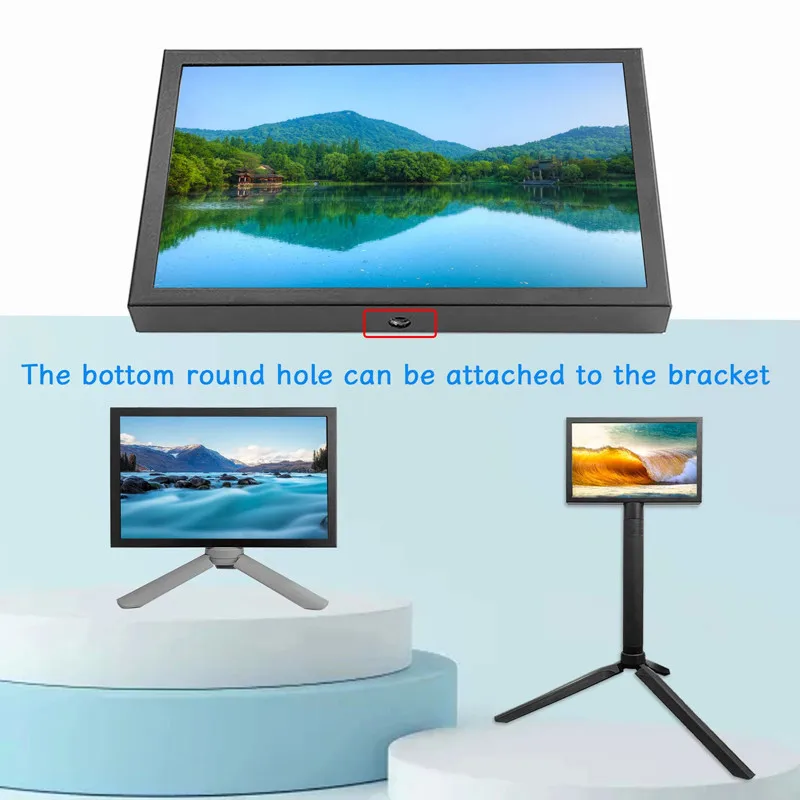 7-дюймовый ЖК-экран 1024*600 с VGA/AV/HDMI видеовходом для CCTV монитора безопасности DVD Raspberry