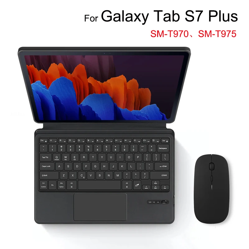 

Bluetooth-клавиатура для Samsung Galaxy Tab S7 Plus, 12,4 дюйма
