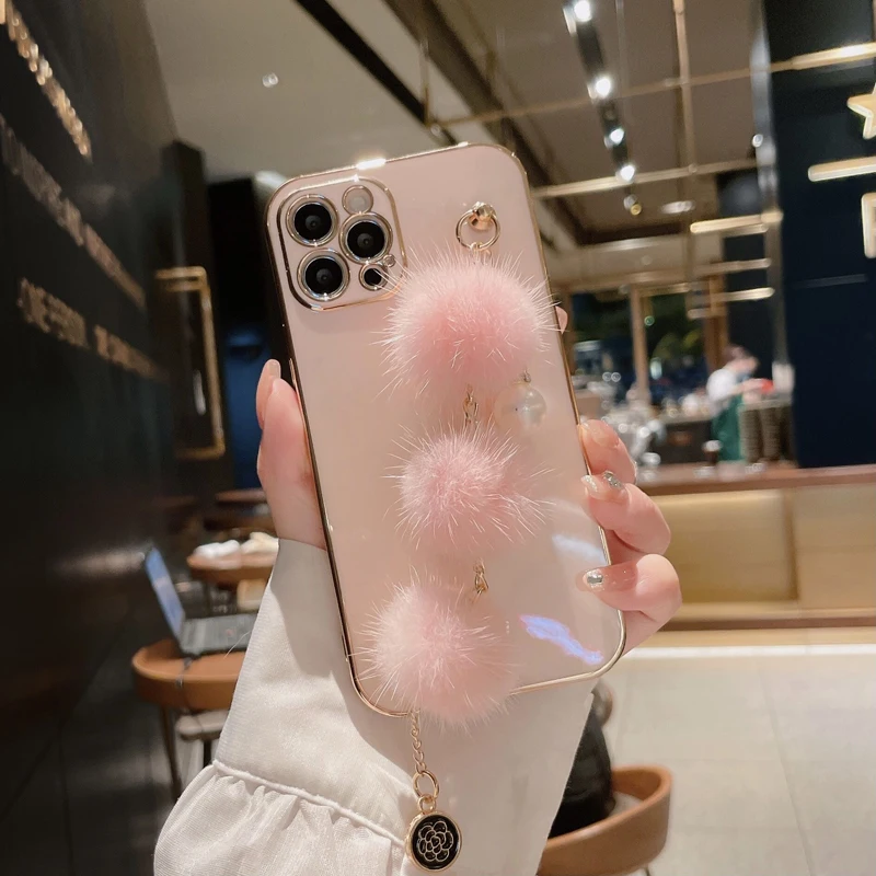 Роскошный мягкий силиконовый чехол с жемчужинами и бриллиантами для iphone 13 12 11 7 8