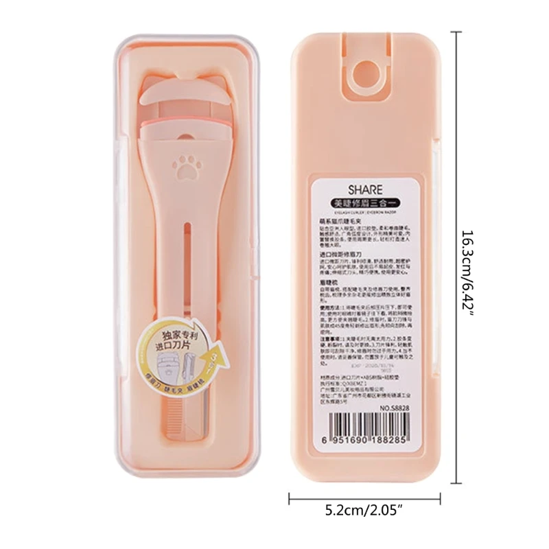 

Mini Eyelash Curler Cute Design Claw Eyelashes Curler with Eyebrow Trimmer Professional Makeup Tool for Eyelashes