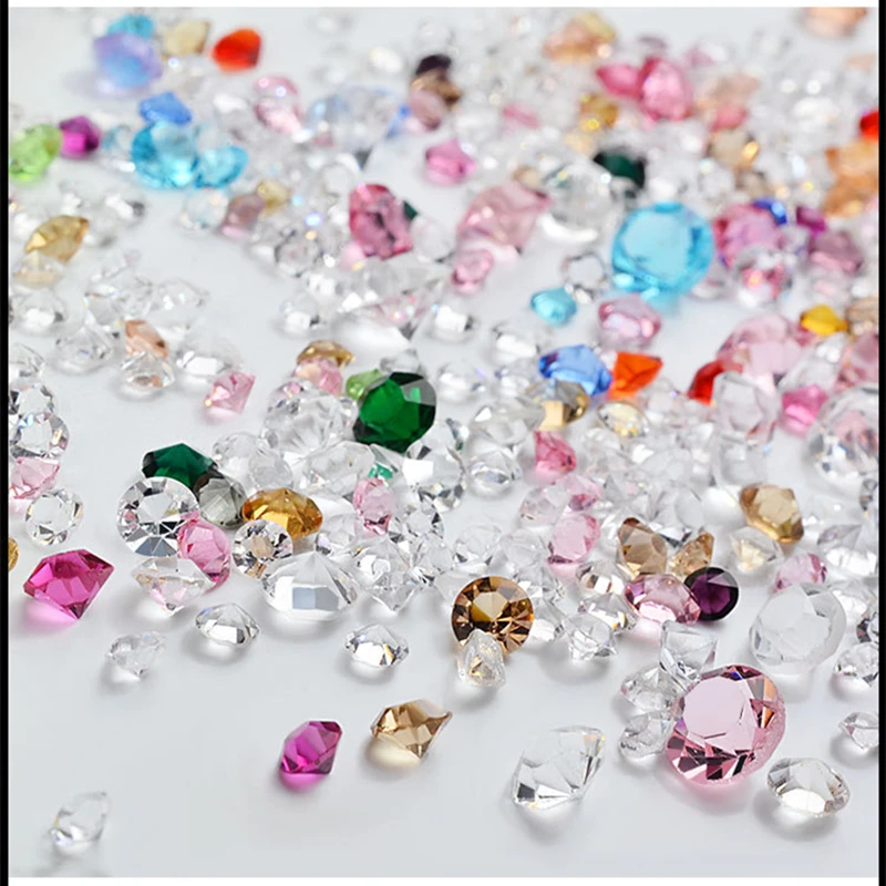 

10G Nail Decor Rhinestones Colorful Crystal 3D Mixed Size Sharp Nail Glass Stones Charm Strass Decoration Manicure Tool Art Tips