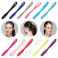 1 piece thickened non slip elastic elastic sports headband mens and womens sports hairband sweatband multicolor