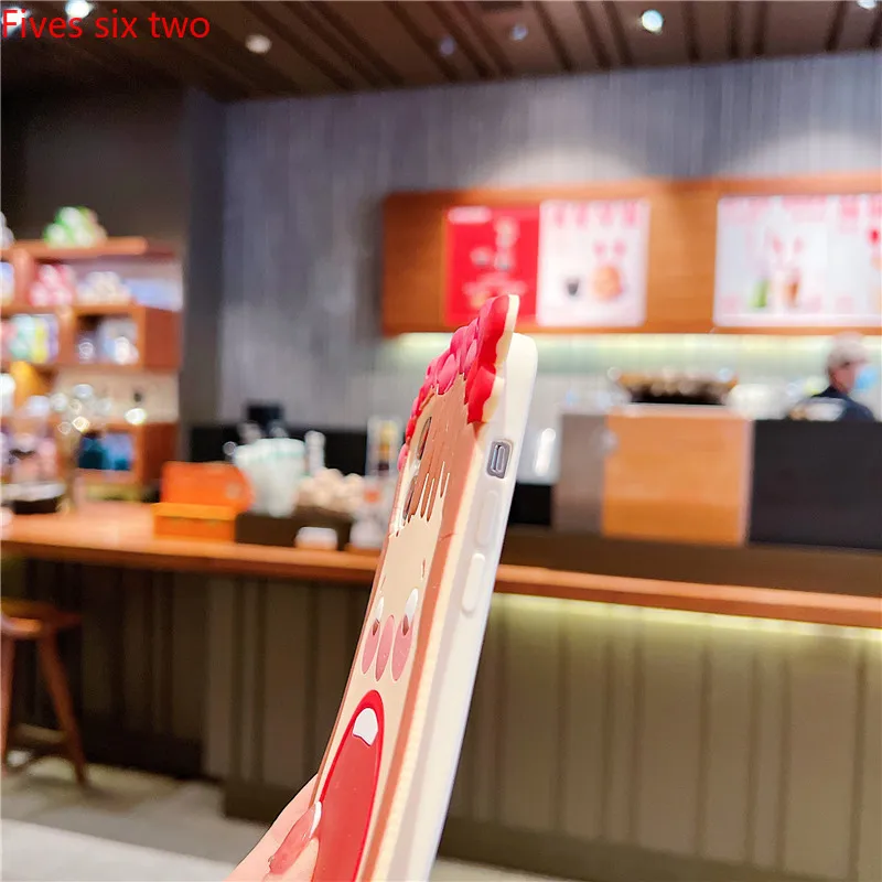 Мультяшный 3D супер смешной большой рот девушка подвесная цепочка для OPPO Reno 11F 2F 11