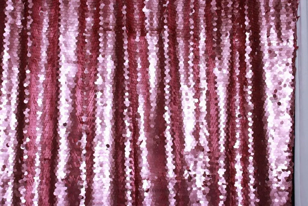 

hot sale 8ft/240cm rose pink sequin photobooth backdrop for event