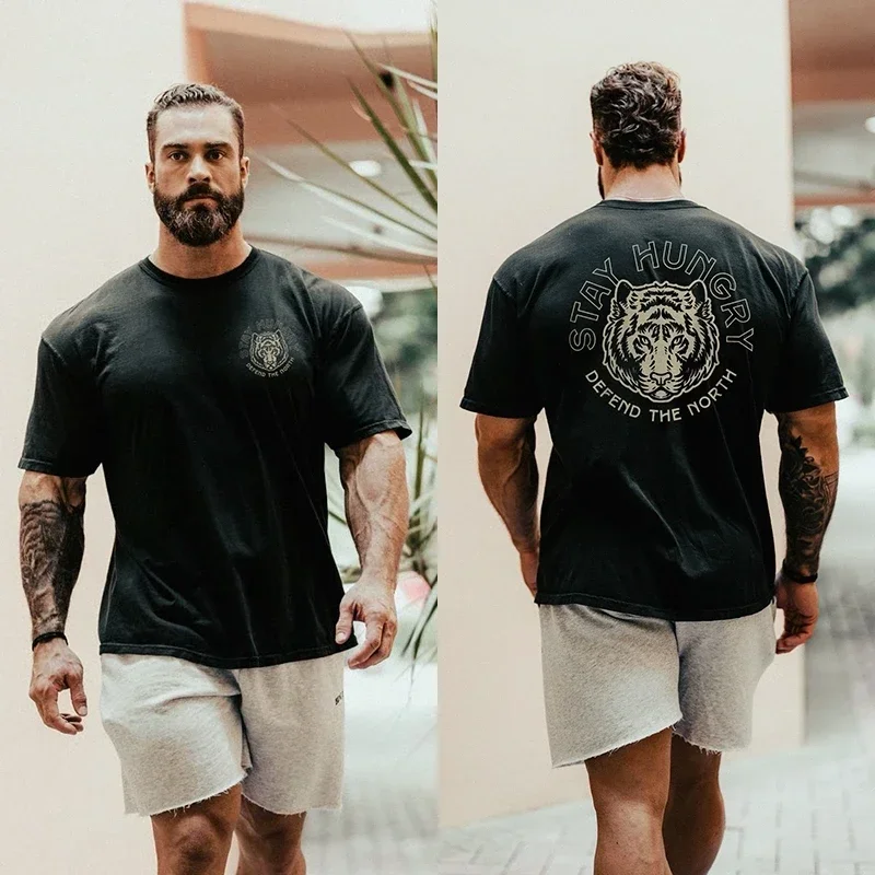 Мужская летняя рубашка повседневная одежда для фитнеса 100% хлопка бесплатная