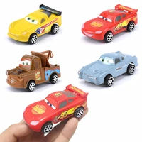 disney pixar cars 4pcs models lightning mcqueen mater kids movie 155 plastic mini vehicle action figure pull back car toys gift