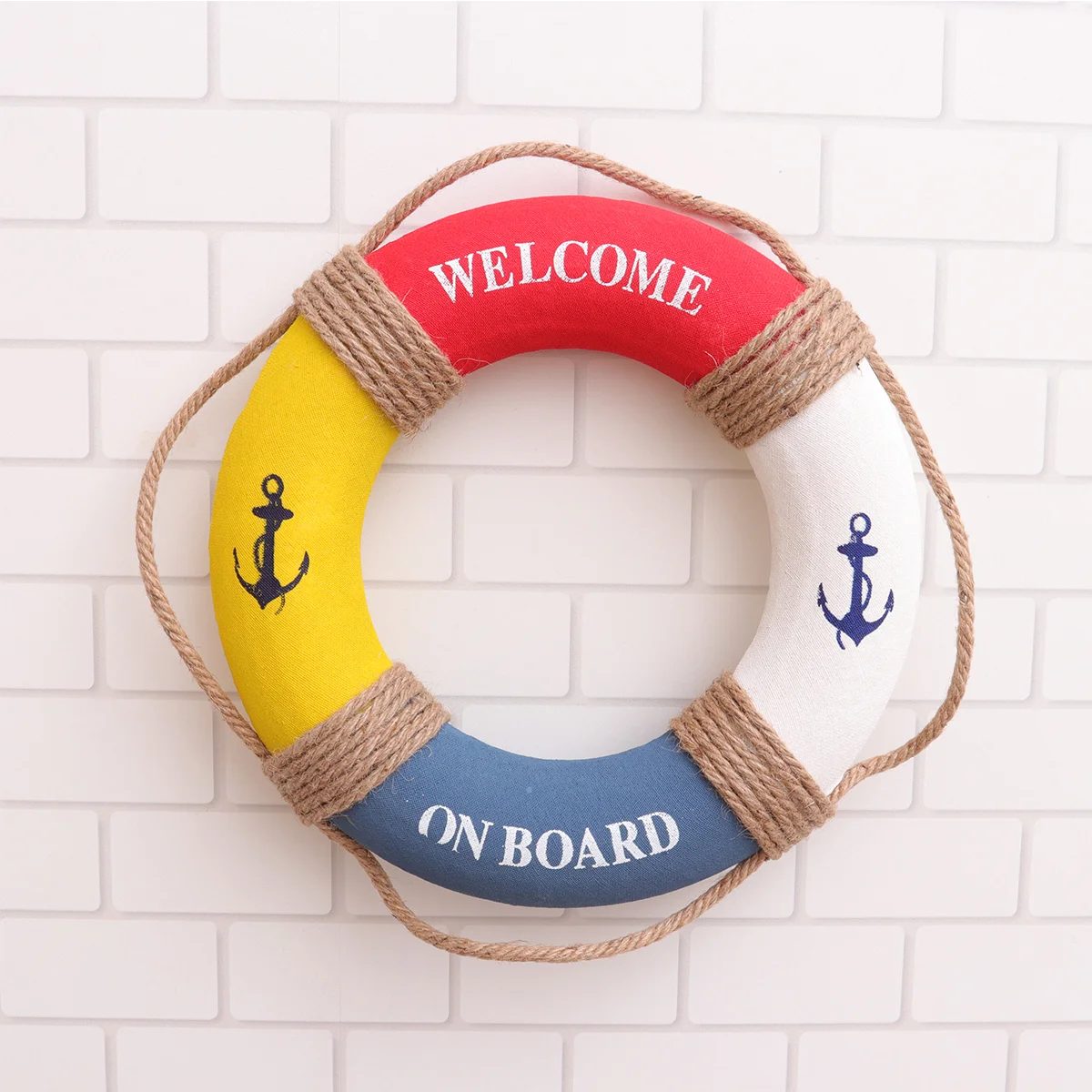 

Life Ring Nautical Wall Lifebuoy Decor Hanging Welcome Decoration Sign Decorative Door Beach Buoy Mediterranean Ornament Home