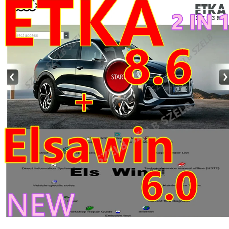 Фото Новейший ETKA 8.6+ Elsawin 6.0 Auto Repair Etka 8.6 Программное обеспечение для групповых транспортных средств Каталог электронных запчастей для V/W+AU//DI+SE//AT+SKO//DA №1