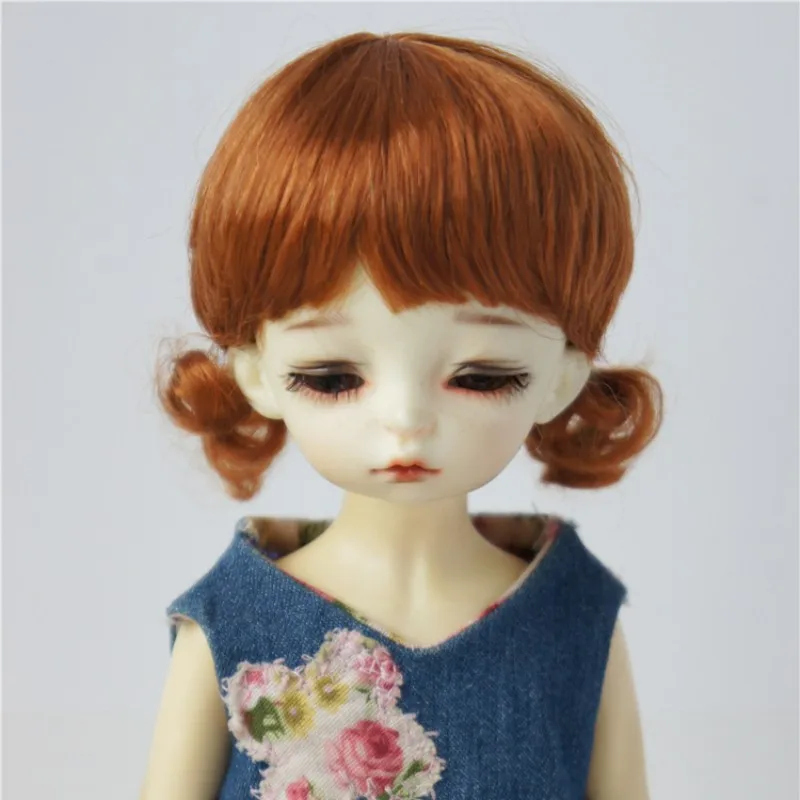 Фото JD400 1/6 1/4 1/3 YOSD MSD SD Blythes Pullip Двойной вьющийся мини-парик Pony BJD 6-7 дюймов 7-8 дюймов 8-9 дюймов 9-10 дюймов 10-11 дюймов Синтетические волосы из мохера BJD №4