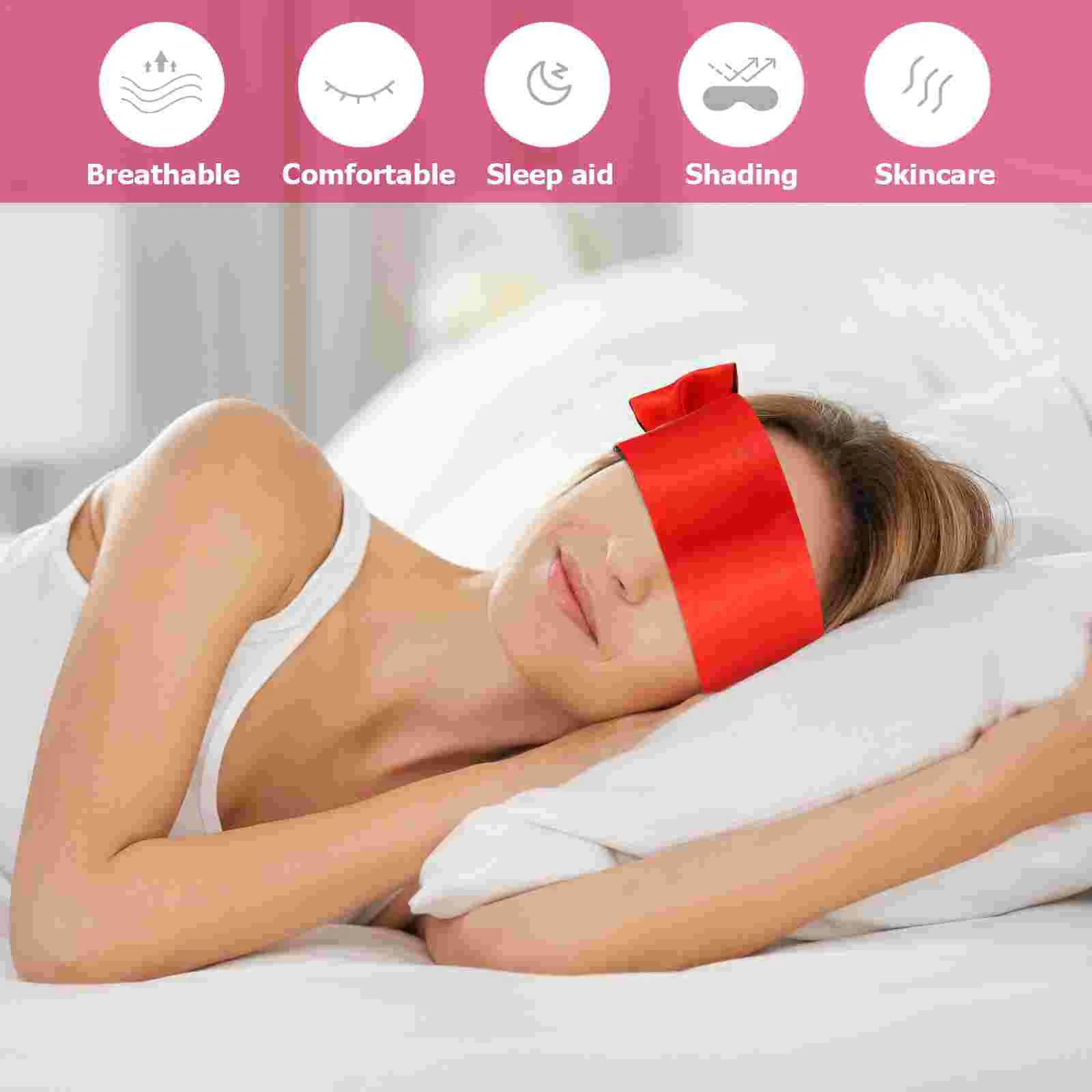 Фото Повязка на глаза маска для глаз атласные спящие взрослые Eyemask игровые аксессуары регулируемый ремешок №3