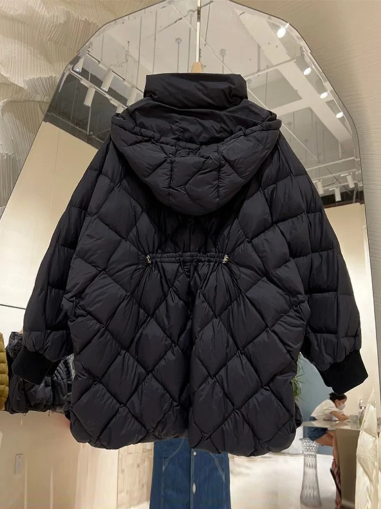 Новинка 2022 зимнее сверхлегкое пальто Lagabogy на 90% белом утином пуху теплая парка с