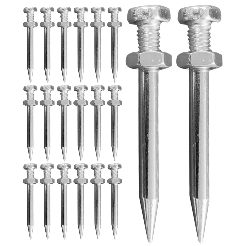 

20 Pcs Metal Aerator Shoes Nails Stake Lawn Tools Ventilation Spikes Garden Pegs