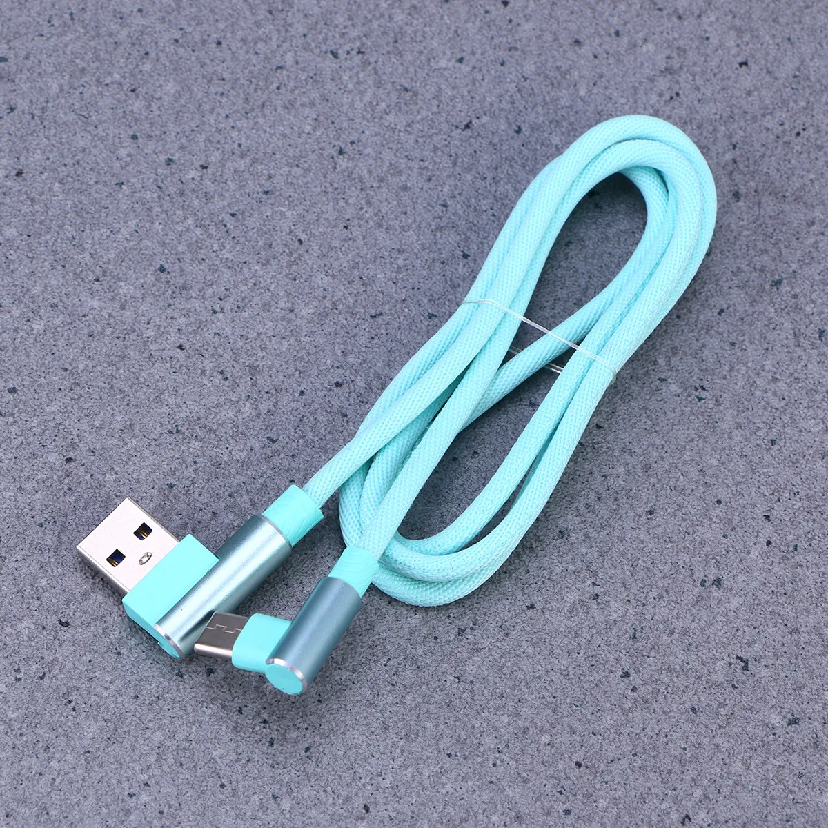 Фото Кабель USB Type-C для быстрой зарядки, 1 м, нейлоновая оплетка, 2.4A, угловой разъем, для Galaxy S9, Note 8 №3