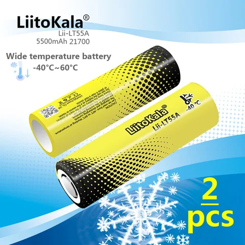 LiitoKala Lii-LT55A 21700 5500mAh перезаряжаемая батарея 5,5А