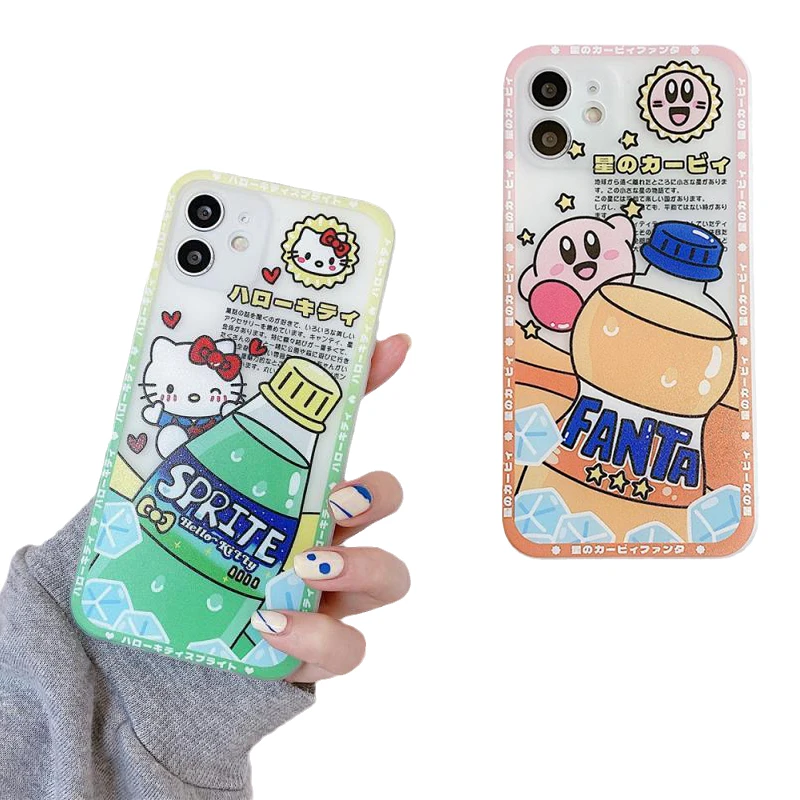 

Чехол для телефона Hellokitty Kirby с аниме для Iphone 13 12 Pro Max Mini 11 Pro Max 6 6S 7 8 Plus X Xs Max Xr Se 2022 милый чехол из ТПУ