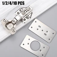 12410pcs hinge repair plates cabinet cupboard hinge furniture repair plate hinge side plate repair kit with mounting screws
