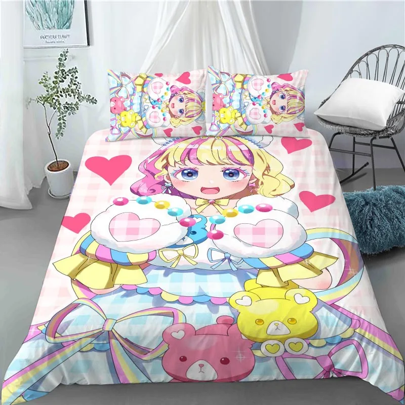 

Горячая 3D Waccha PriMagi! Комплект постельного белья из полиэстера с пододеяльником и 2 наволочками, 0506