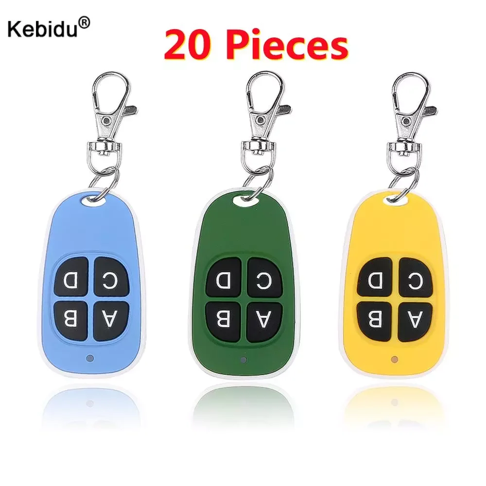 

20pcs/lot 433 mhz Colorful Cloning Remote Control Electric Copy Controller Wireless Transmitter Switch 4 Keys Car Key Fob 433MHz