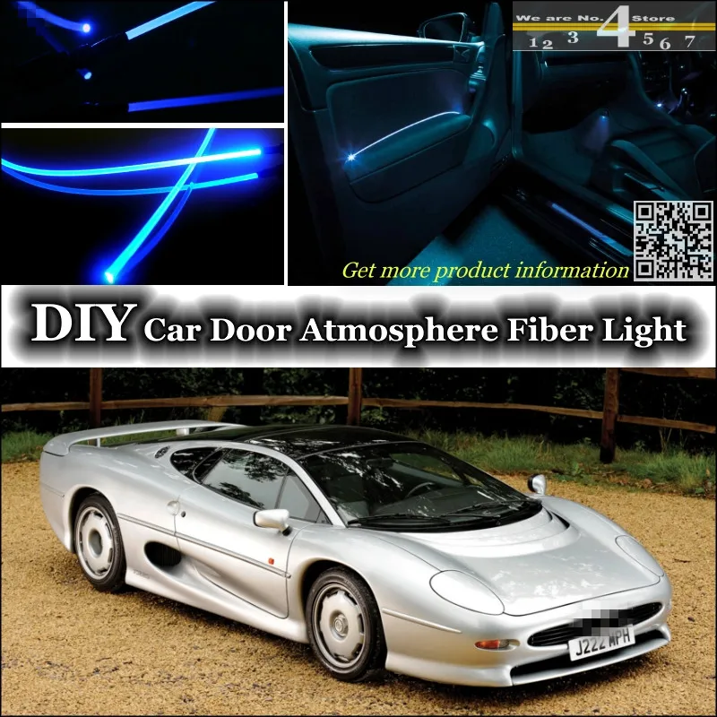 

interior Ambient Light Tuning Atmosphere Fiber Optic Band Lights For Jaguar XJ220 Inside Door Panel illumination Not EL light