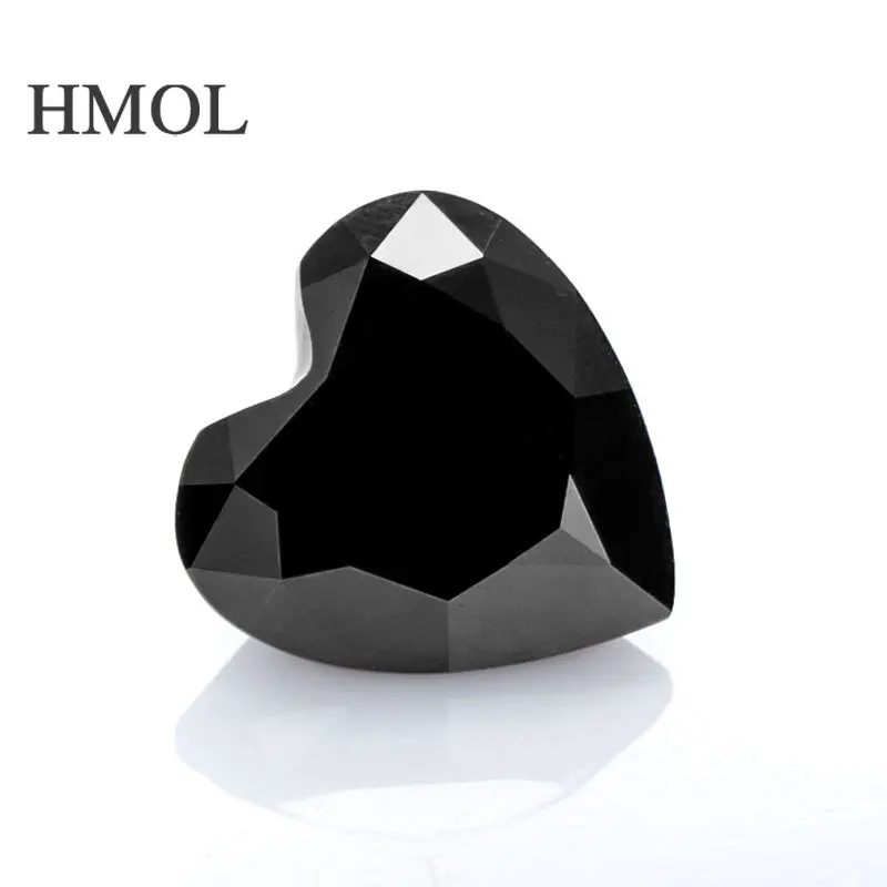 HMOL в форме сердца Размер 4*4-6 5*6 5 мм оптовая цена черный цвет синтетический