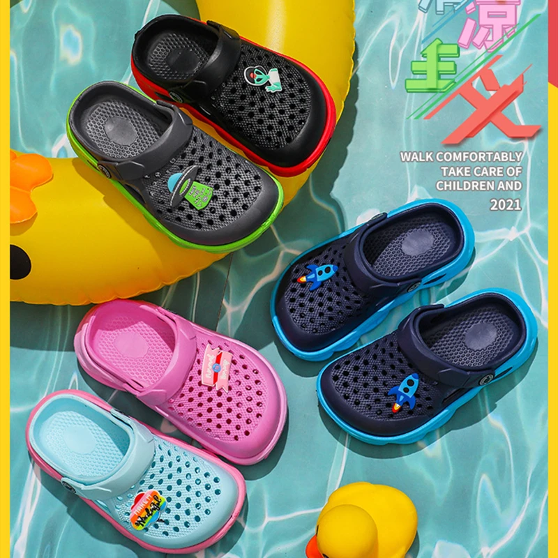 

2022 NEW GIRLS BOYS KIDS SUMMER GARDEN CAVE SHOES MULES CLOGS SANDALS BEACH CROCK SLIPPERS 24 25 26 27 28 29 30 31 32 33 34 35