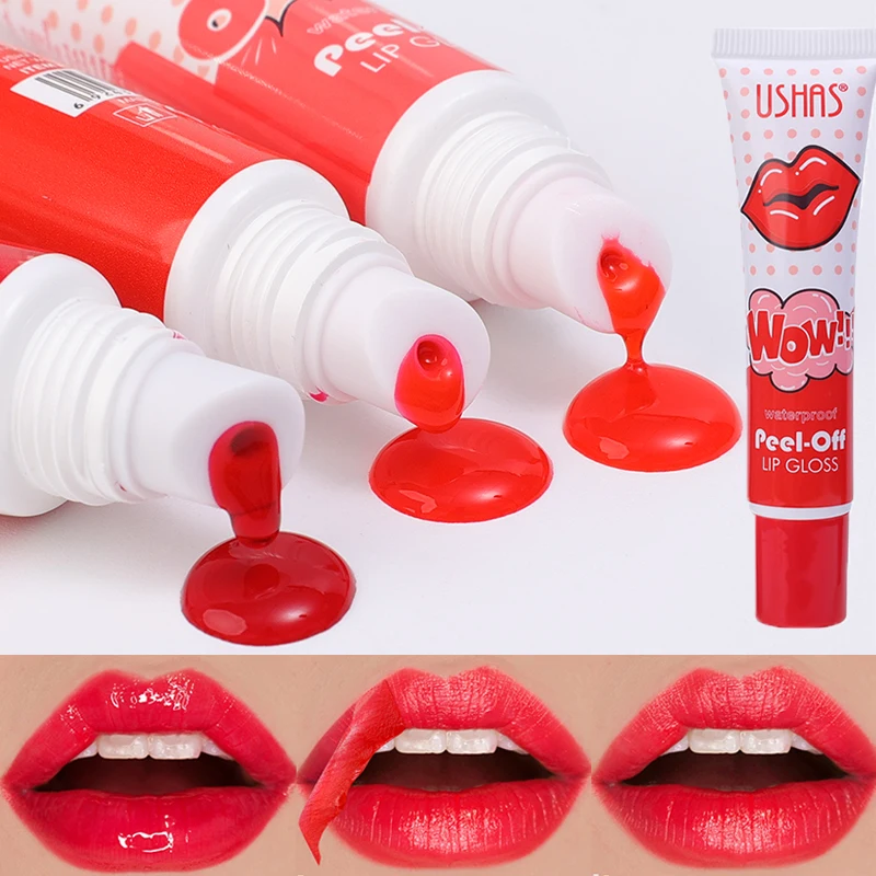 

Amazing Peel Off Liquid Lipsticks Waterproof Lasting Non-Stick Cup Matte Velvet Lip Gloss 3 Colors Tear-Off Red Makeup Cosmetics