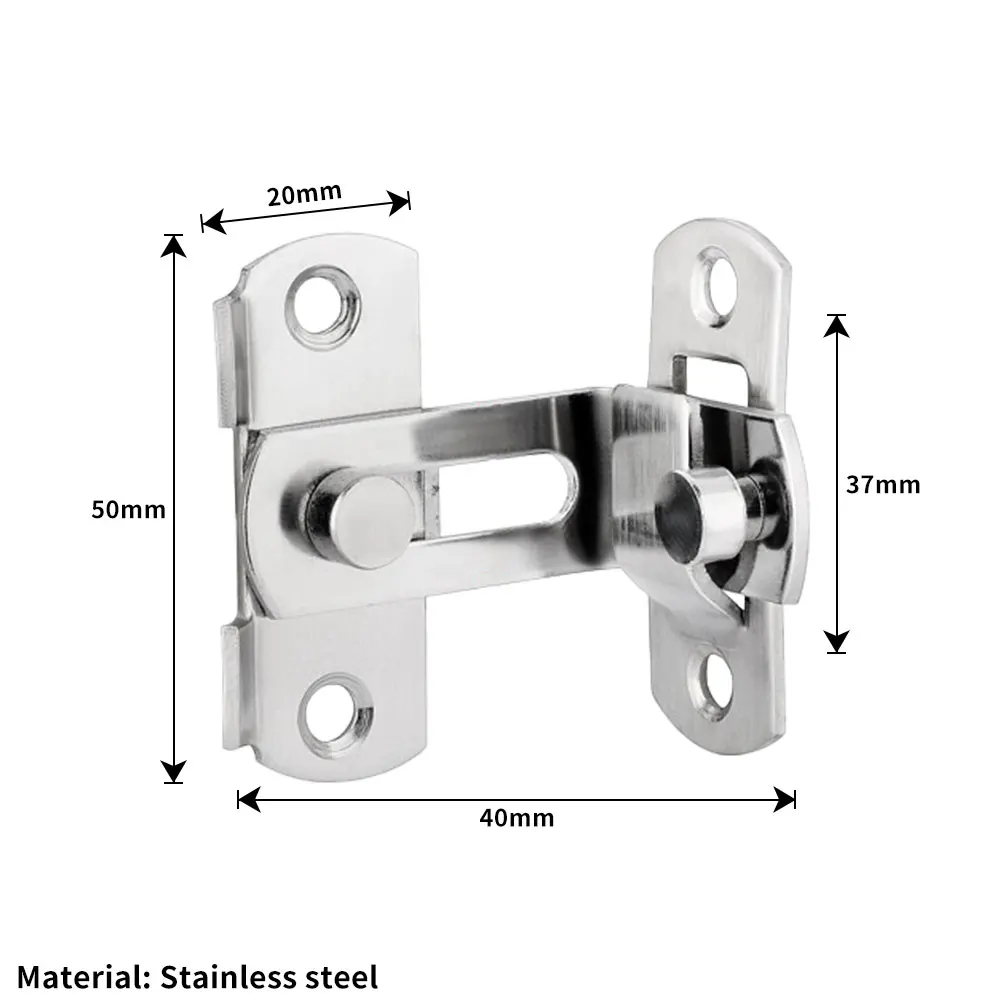 Защелка дверная под прямым углом 90 градусов из нержавеющей стали