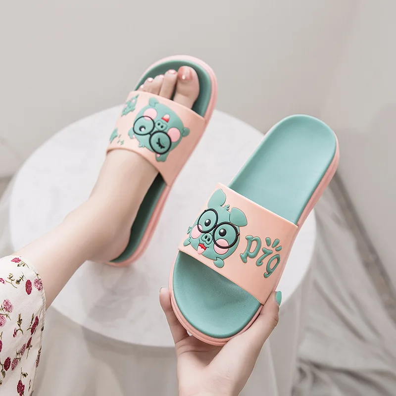 Shoes women wear thick bottom 2022 summer home indoor home fashion cartoon cute non-slip sandals