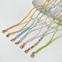 perisbox handmade boho candy color seed bead daisy necklace colorful acrylic bead flower choker for women summer beach jewelry