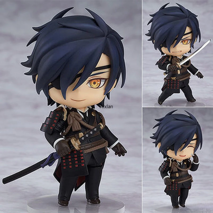 

10CM Q Version Touken Ranbu Online Anime Figure Shokudaikiri Mitsutada PVC Action Figure Face Changeable Toys Collection Model