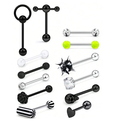 Набор колец для пирсинга JunlowPY из нержавеющей стали