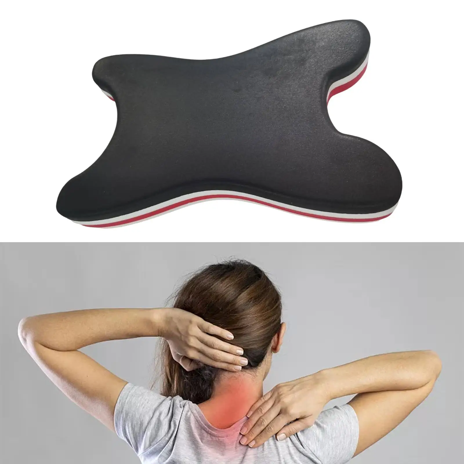 

Neck and Shoulder Relaxer Cervical Traction Device Traction Pillow Easy to Use Soft Foam Elastic Traction Pillow Relief Neck