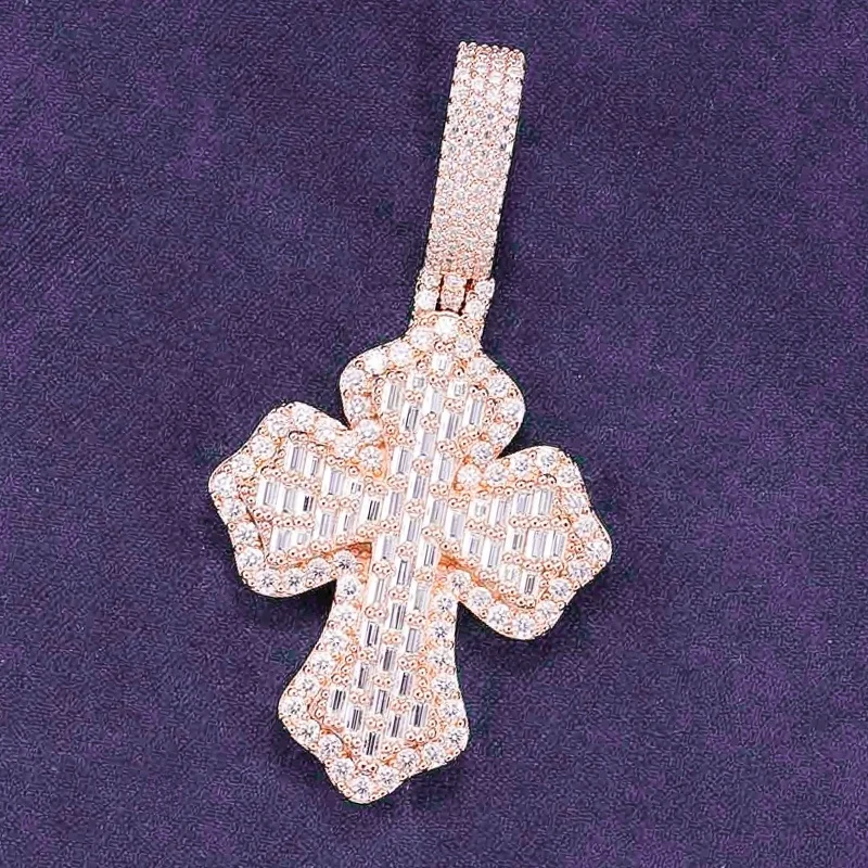 Пройти тестер бриллиантов в стиле хип-хоп D цвет багет муассанит мужской