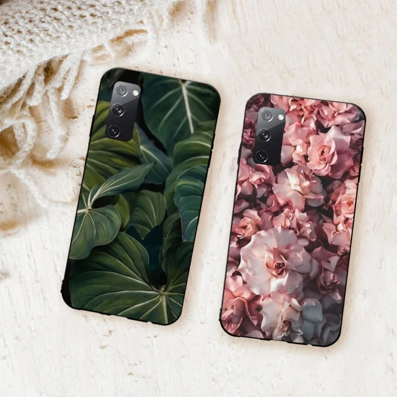 

Мягкий черный чехол для телефона с цветочным рисунком для VIVO Y95 Y93 Y31 Y20 V19 V17 V15 Pro X60 NEX