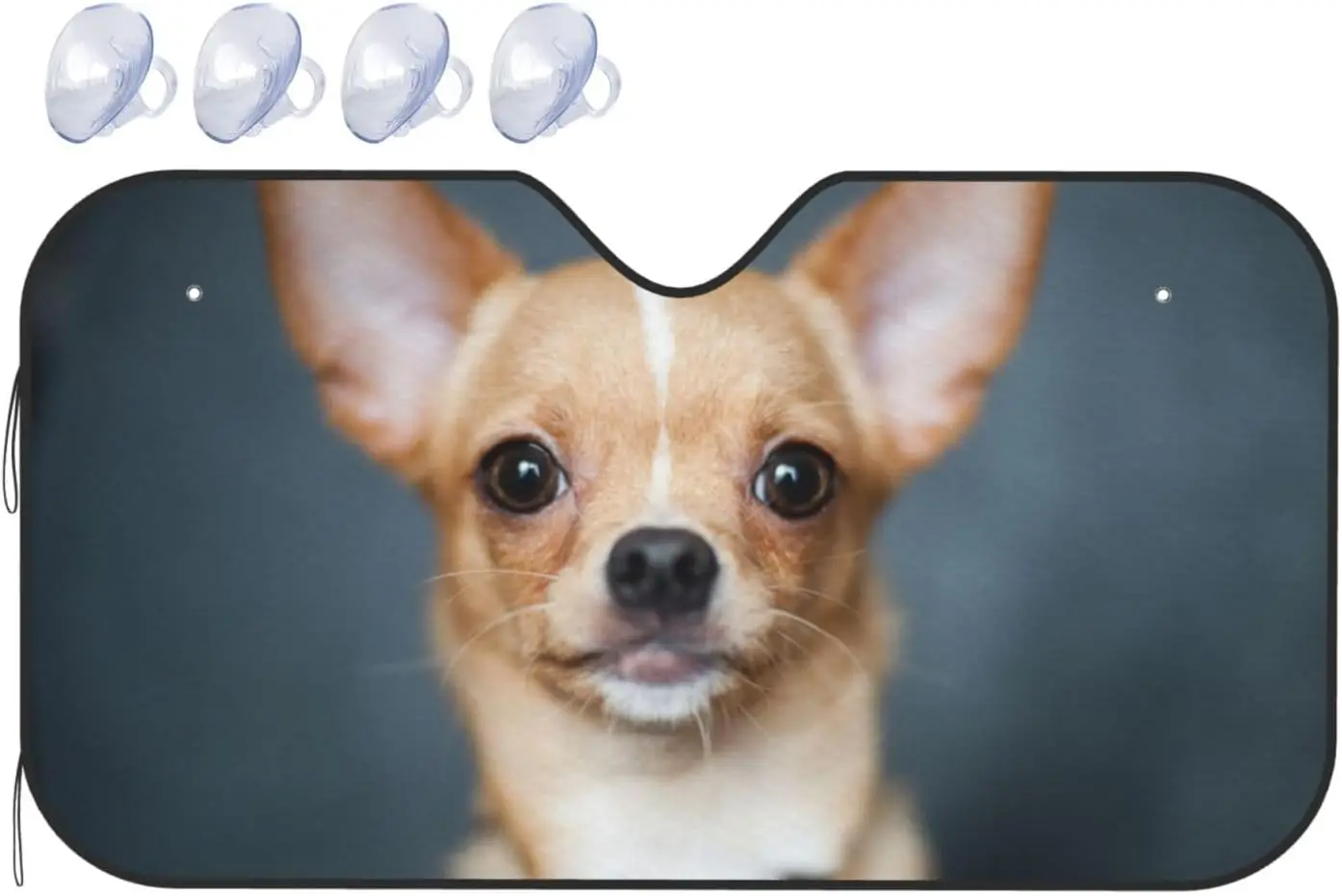 

Солнцезащитный козырек на лобовое стекло автомобиля, с принтом чихуахуа