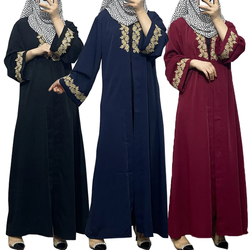 

Кимоно женское с цветочной вышивкой, открытый кардиган в мусульманском стиле, Арабская одежда, кафтан, турецкий Дубай