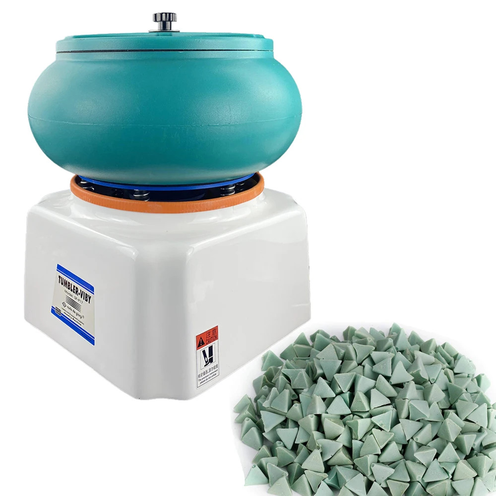 Jewelry Tools Equipment 12 Inch Vibratory Tumbler and 200g  Stone Abrasive Material forJade Agate MetalObjects Polishing Machine