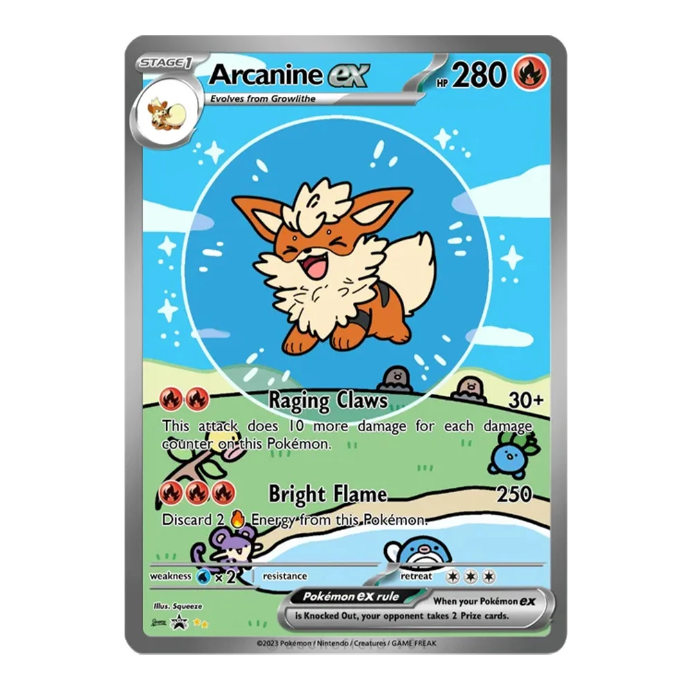 Фото Набор голографических коллекционных карт PKM Card Bubble Series: Арканайн, Клефари, Слоупоук, Тотодайл и другие персонажи PTCG Pokemon для аниме-игр №4