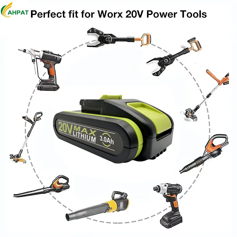 Литий-ионная сменная аккумуляторная батарея для электроинструмента Worx WA3551 WX390