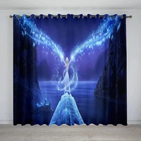 2 panels curtain disney frozen 2 elsa and anna blackout curtains for living room home decoration custom curtains shading curtain