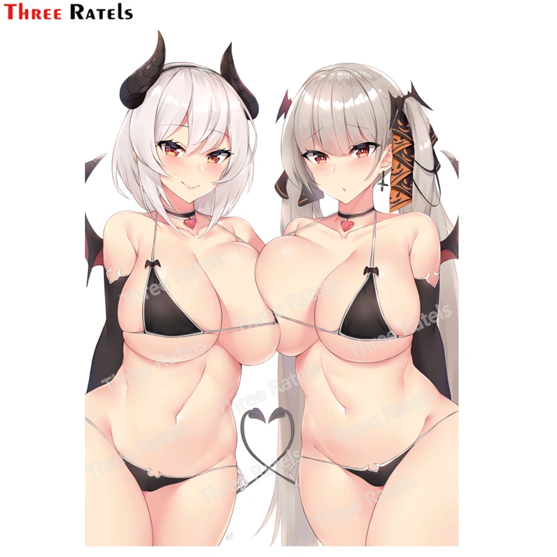

Three Ratels E695 Formidable Azur Lane Car Stickers Windshield Decal Vinyl Car Accessoires Waterproof Sunscreen Anime Decal