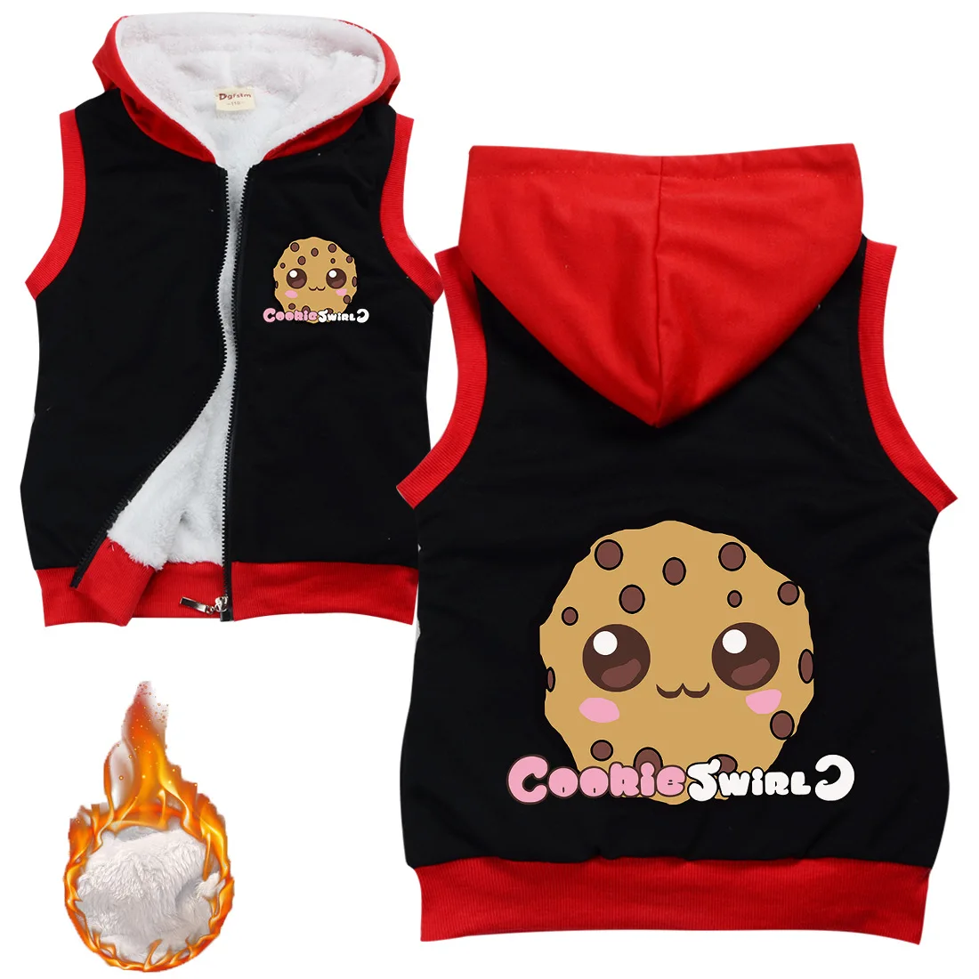 Зимний флисовый костюм для мальчиков и девочек на молнии