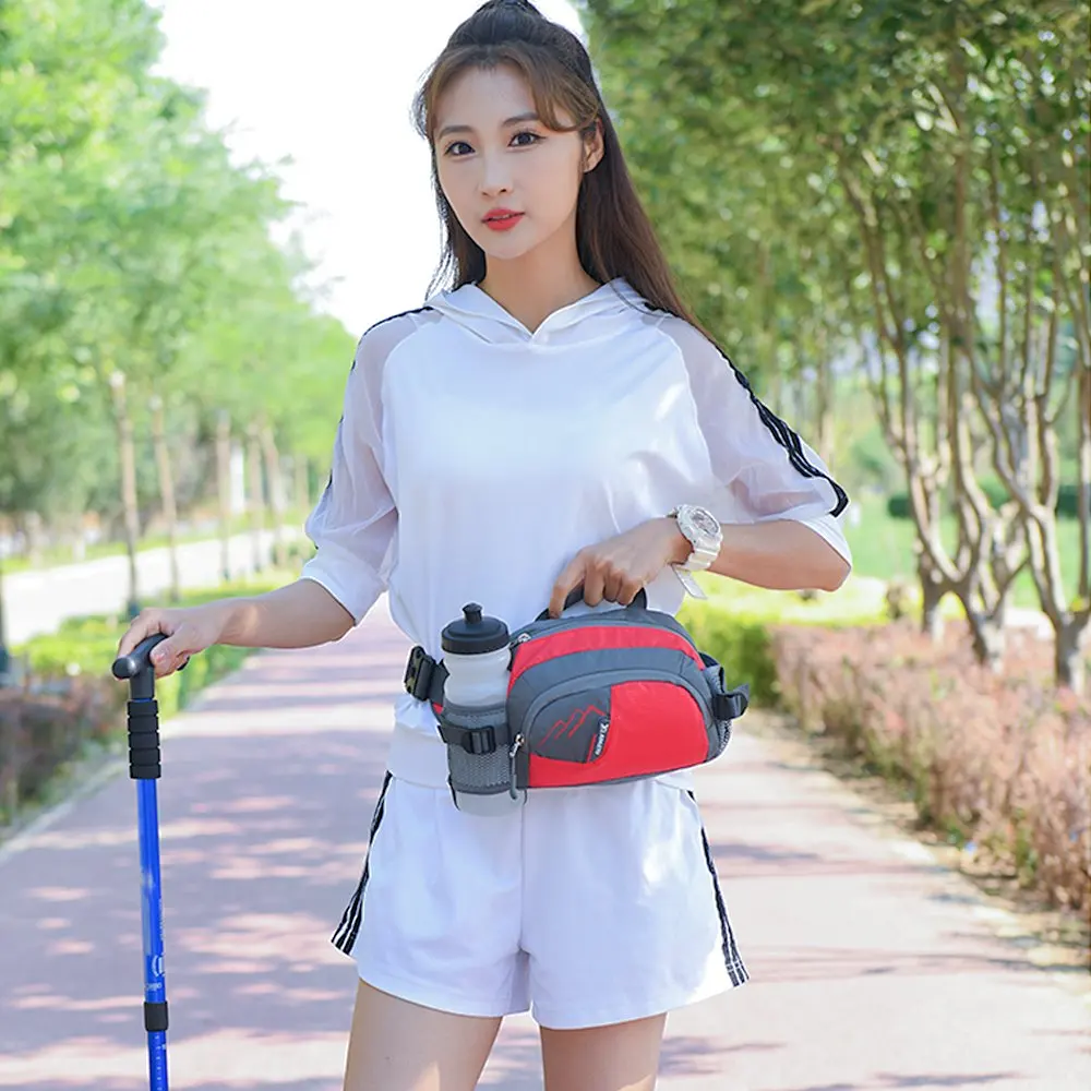 Outdoor Sports Waist Pack with Water Bottle Holder  Cycling Running Walking Hiking Marathon Fanny Pack Hydration Belt  Men and W