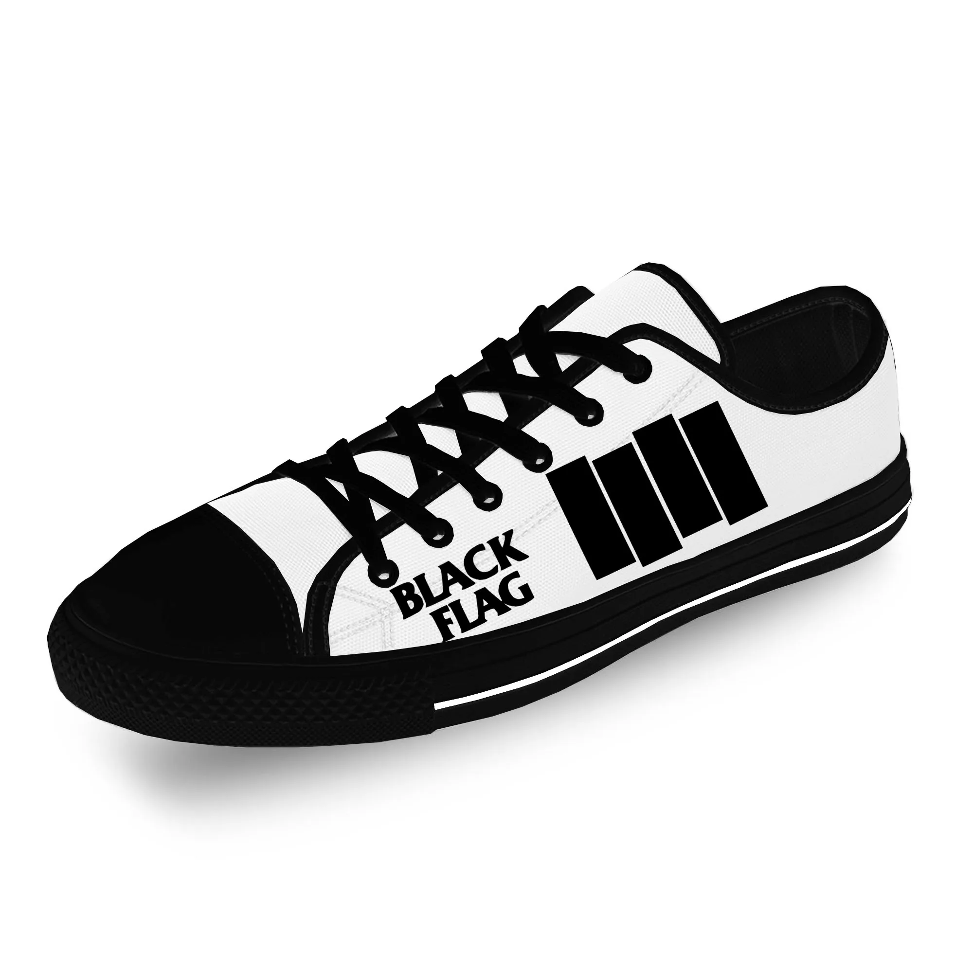 

BLACK FLAG Rock Band Low Top Sneakers Mens Womens Teenager Casual Shoes Canvas Running Shoes 3D Print Designer Lightweight shoe