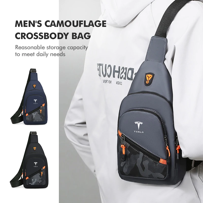 Мужская нагрудная сумка модный повседневный черный нейлоновый рюкзак через