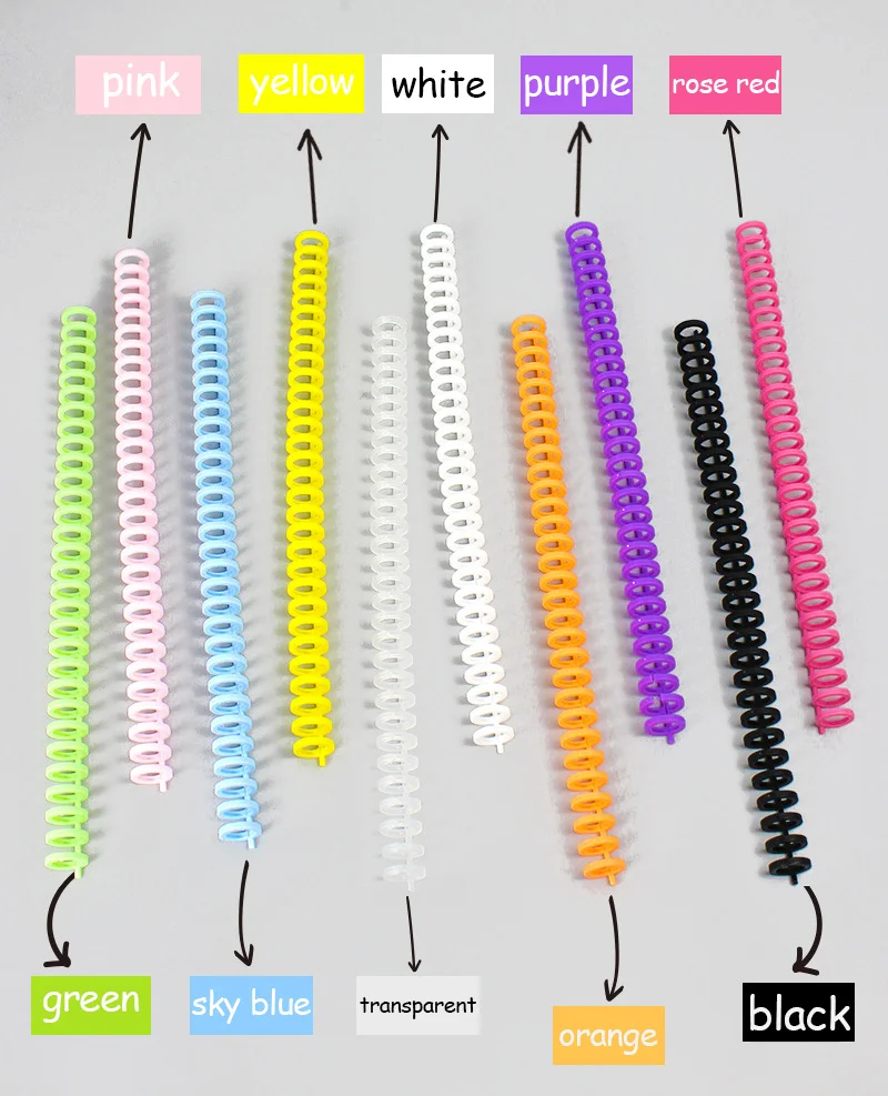 10PCS Loose-leaf Binder Ring 5-holes Notebook Spiral Circles Rings Buckle Clip Binding Clips for DIY School Supplies Stationery |