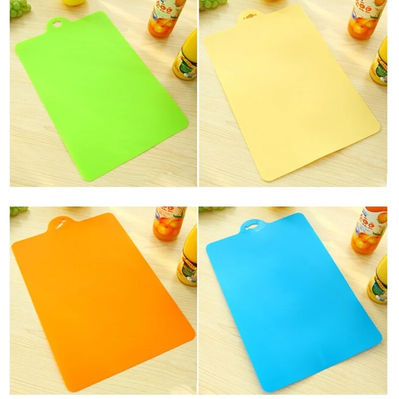 

New 21.5*32.5cm Cutting Board Kitchen Cooking Tools Flexible PP Plastic Non-slip Hang Hole Food Slice Cut Chopping Block