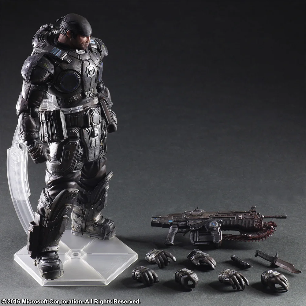 

27cm Gears of War Marcus Fenix Joint Movable Anime Action Figure PVC toys Doll Collection figures for friends gifts