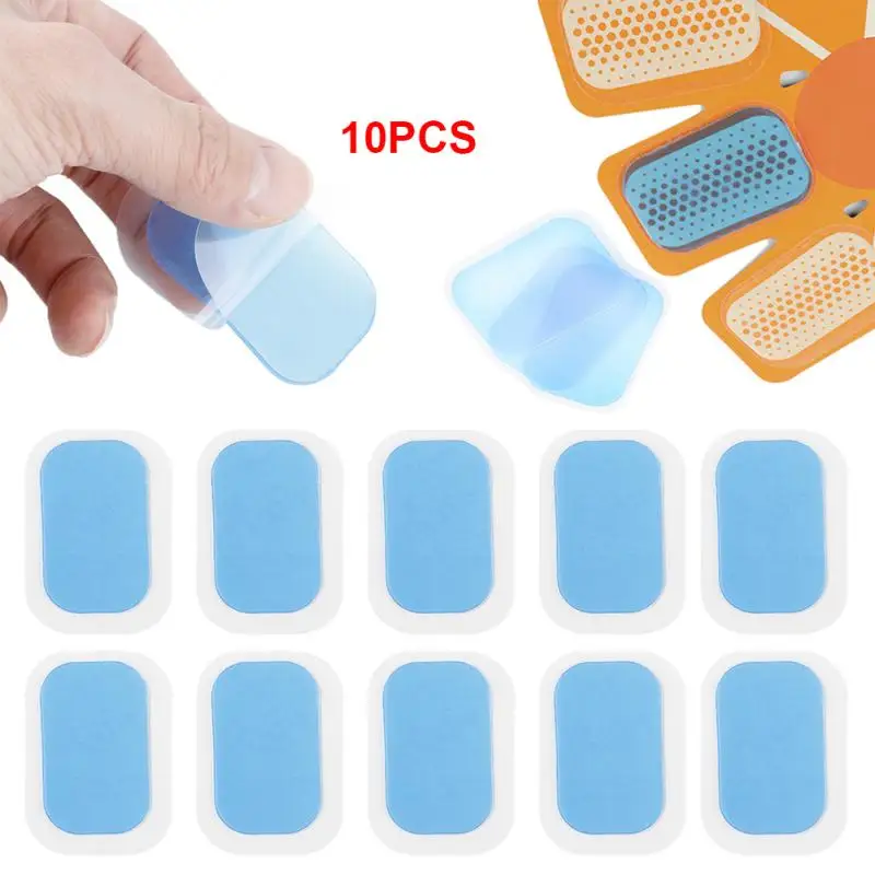 

10PCs Muscle Training Gel Sticker Replecaable Inirritative Hydrogel Mat Pad High Adhesion Exercise Patch For Abdominal Training