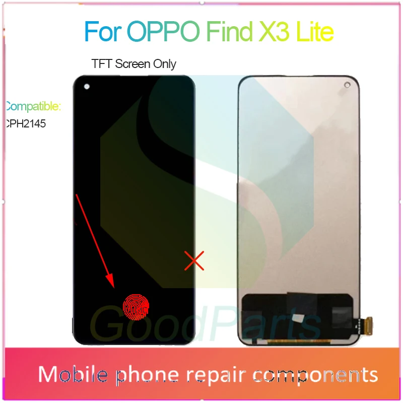 Фото Для OPPO Find X3 Lite ЖК-экран 6,43 дюйма CPH2145 Find X3 Lite Замена сенсорного дигитайзера в сборе №4